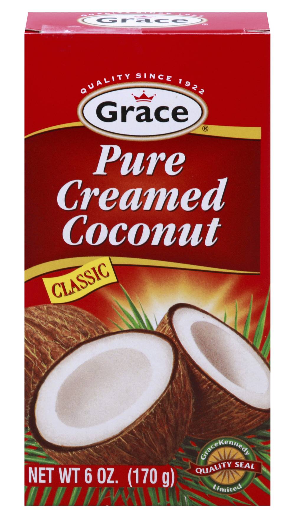 Grace Pure Creamed Coconut (6 oz)