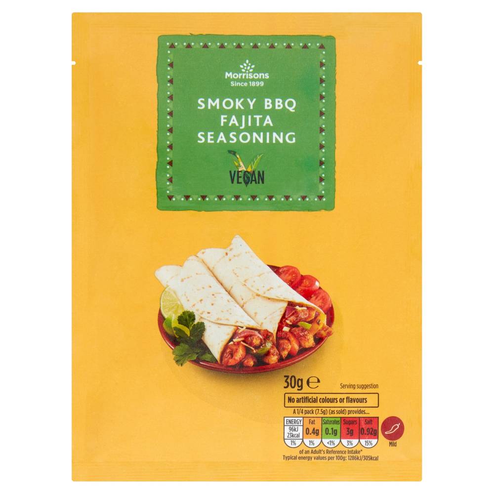 Morrisons Vegan Smoky Bbq Fajita Seasoning (30g)