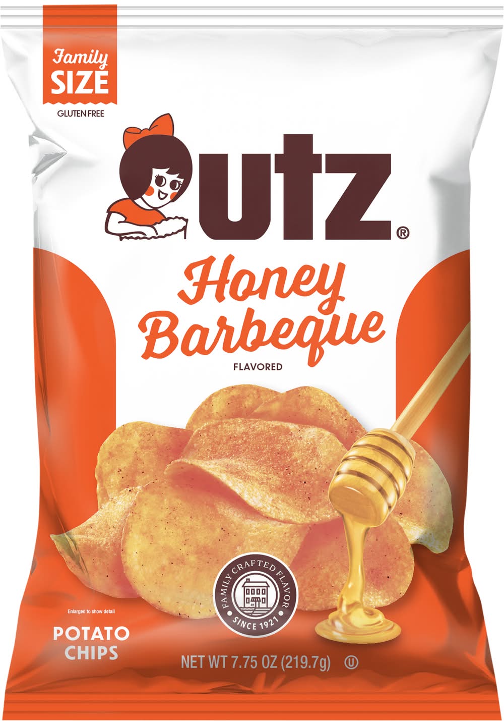 Utz Potato Chips, Honey Barbeque (7.75 oz)
