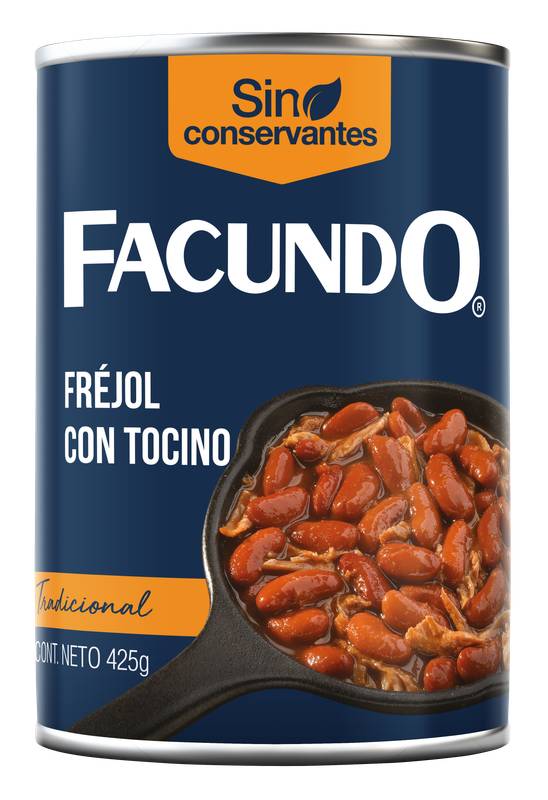 FREJOL CON TOCINO 425 GR. FACUNDO