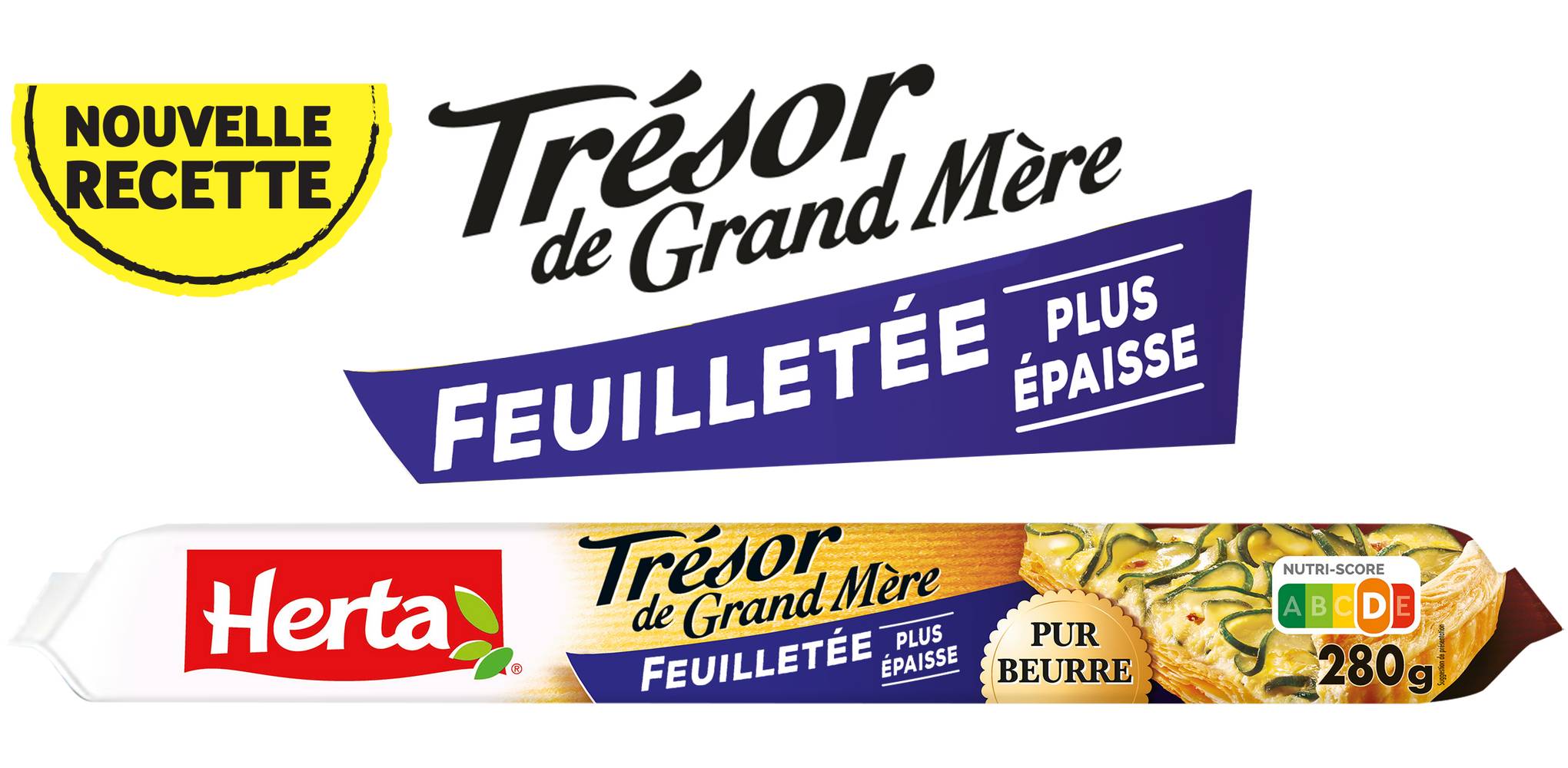 Herta - Pâte à tarte feuilletée pur beurre trésor de grand-mère (280g)