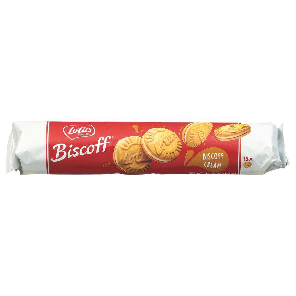 Lotus Biscoff Cream Sandwich Cookies (5.29 oz, 15 ct)