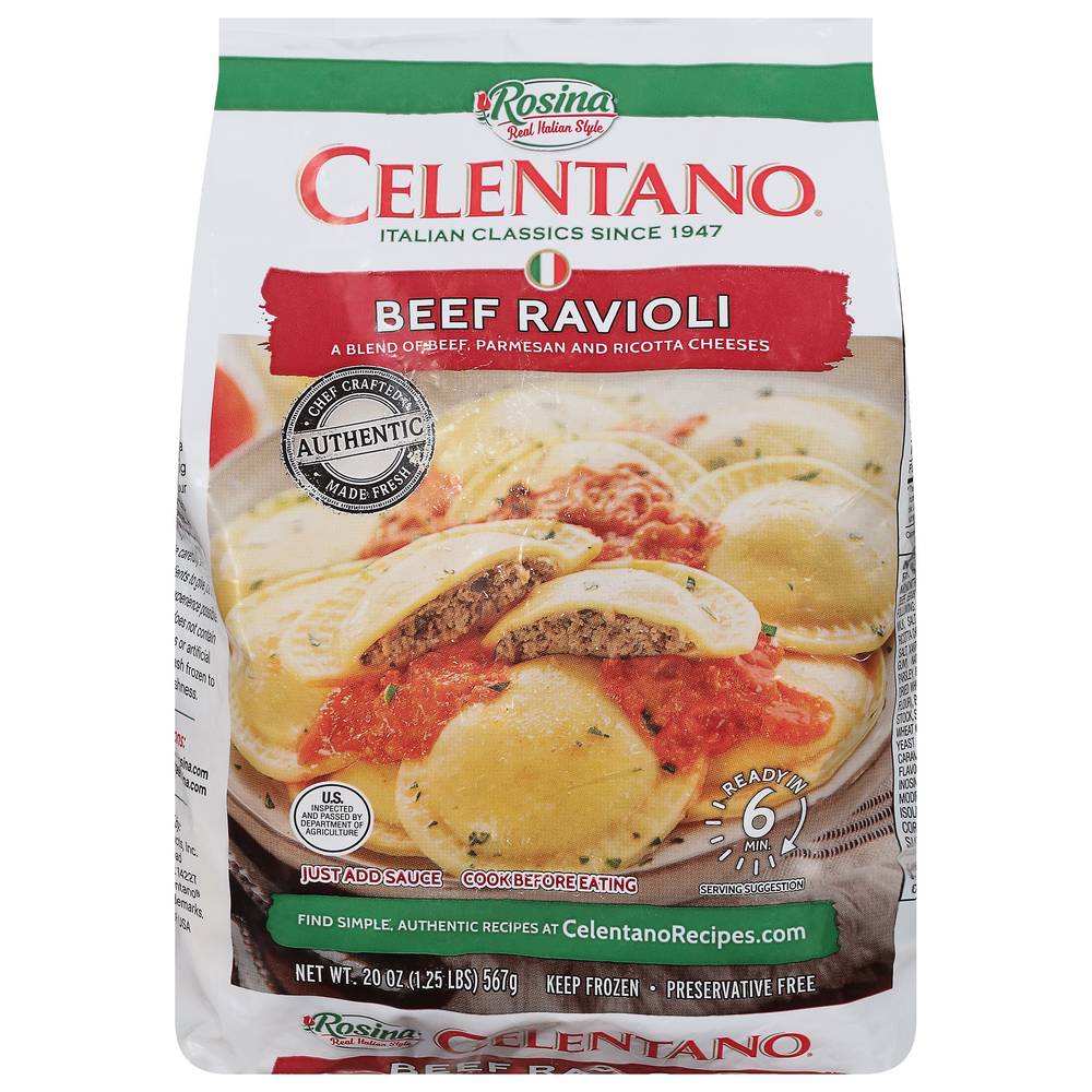 Celentano Large Round Beef Ravioli (1.38 lbs)