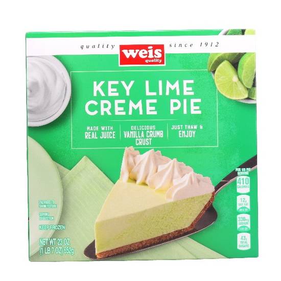 Weis Quality Frozen Pie Key Lime