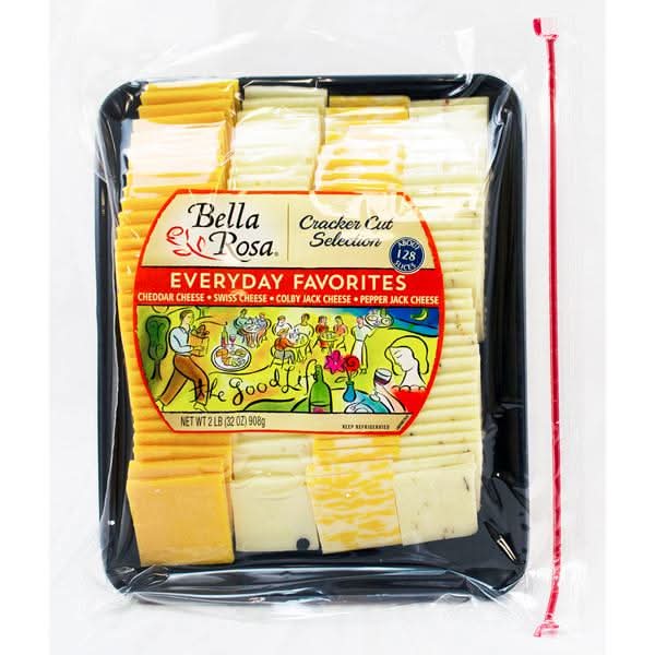 Bella Rosa Classic Cut Selection Sliced Cheese Tray (32 oz)