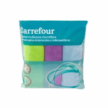 3 Bayetas Multiusos de Microfibra  Carrefour   - Colores surtidos