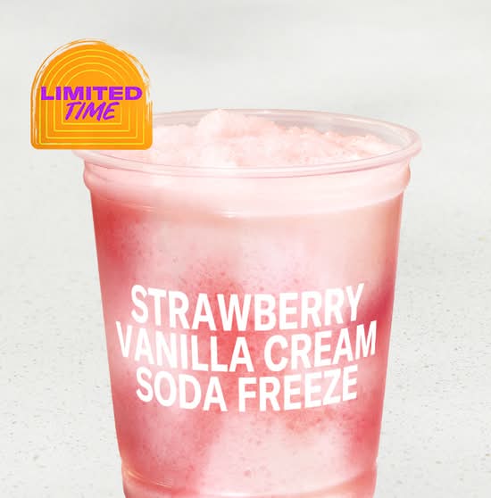 Strawberry Vanilla Cream Soda Freeze