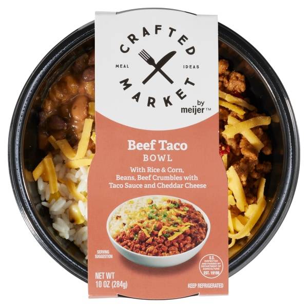 Crafted Market by Meijer Beef Taco Bowl, 10 oz.