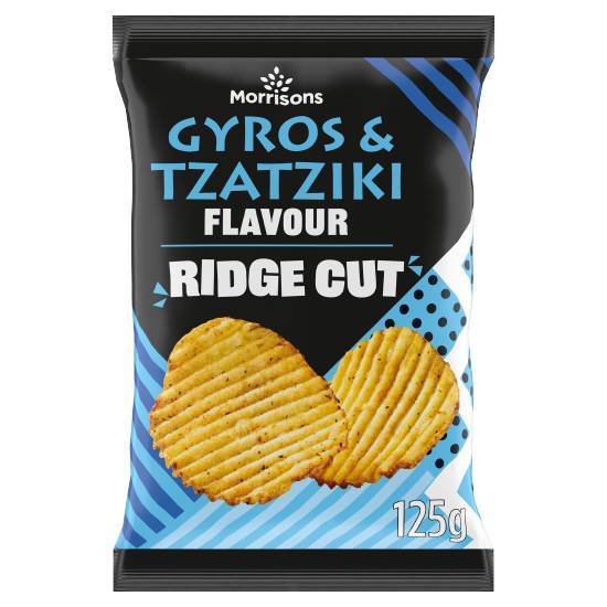 Morrisons Gyros - Tzatziki, Ridge Cut Crisps (125g)