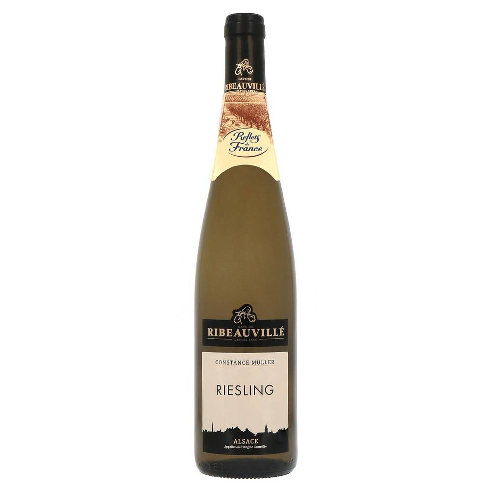 Vin Blanc A.O.P. Alsace Riesling CONSTANCE MULLER  REFLETS DE FRANCE  - la bouteille