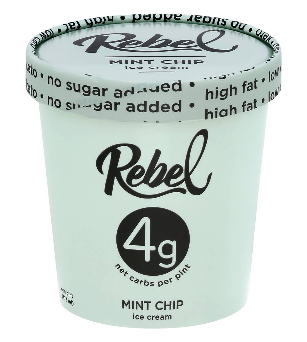 Rebel Keto Ice Cream, Mint Chip (1 pint)