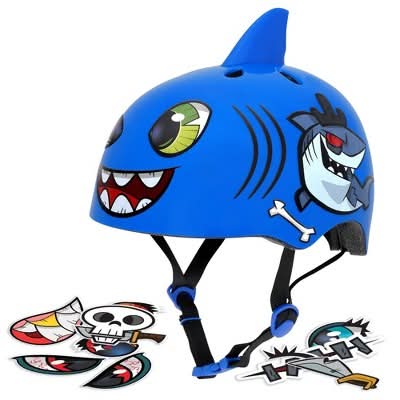 Raskullz Cling Shark Bike & Skate Helmet For Ages 5+ Years, 50-54 cm, Blue