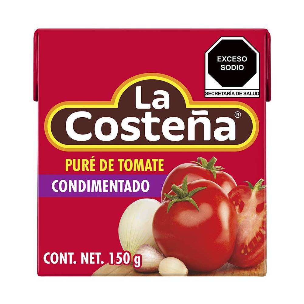 La costeña puré de tomate condimentado (cartón 150 g)