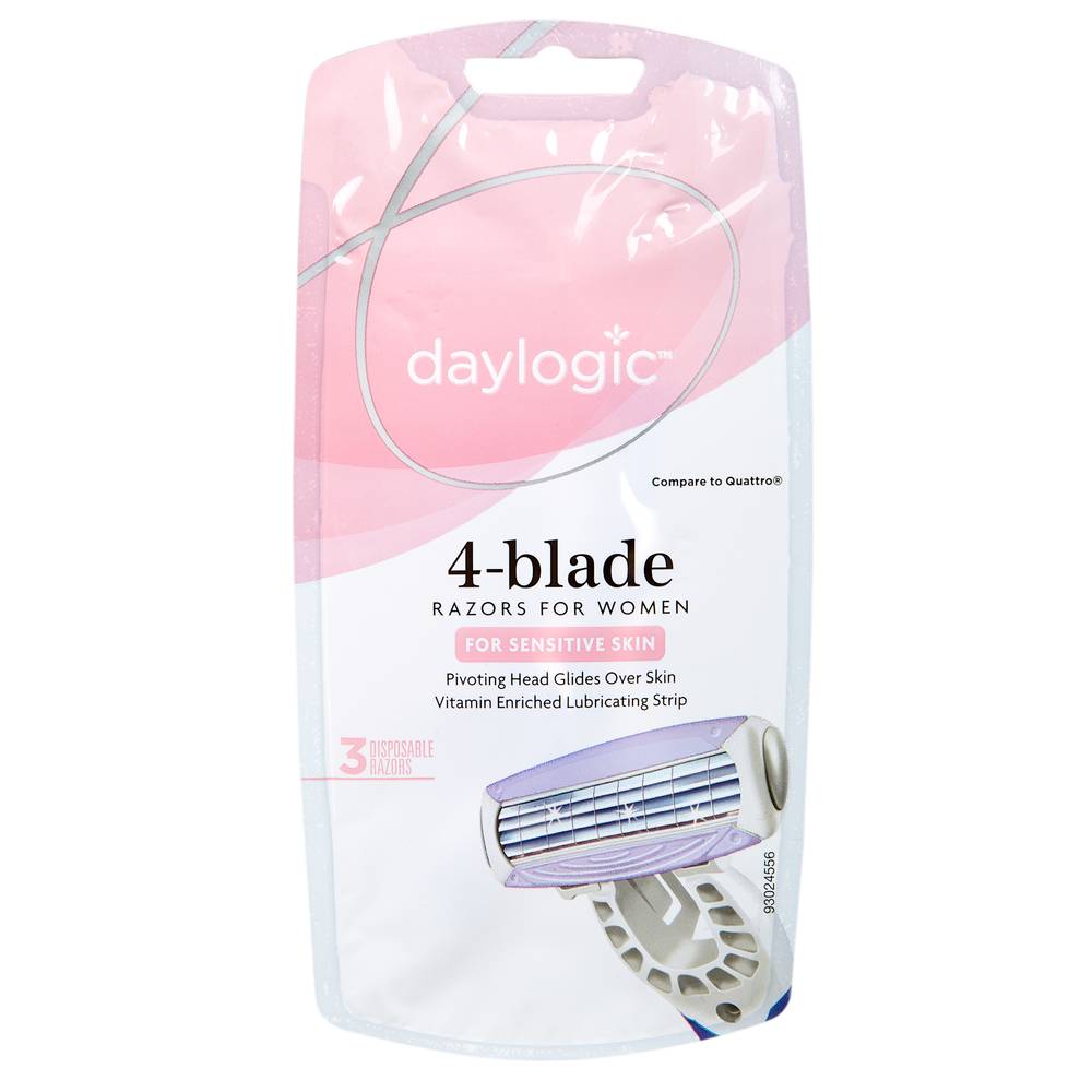 Ryshi 4 Blade Razors for Women Sensitive Skin (3 ct)