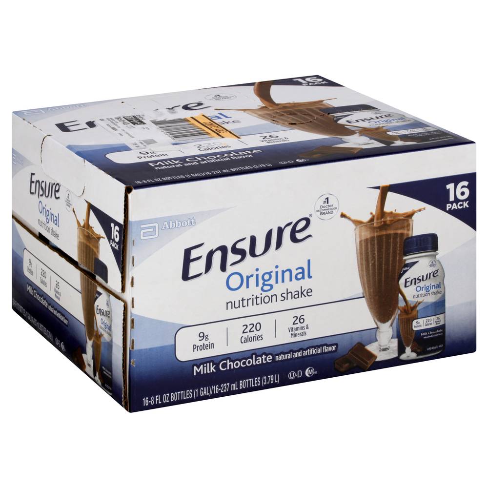 Ensure Original Ready-To-Drink Nutrition Shake, Milk Chocolate (16 x 8 fl oz)