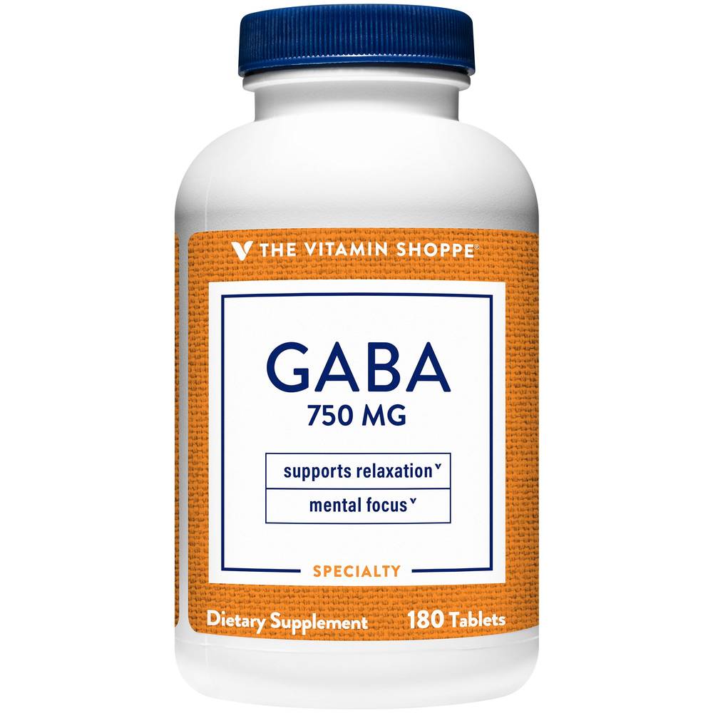 The Vitamin Shoppe Gaba For Relaxation & Focus 750 mg Tablets (180 ct)