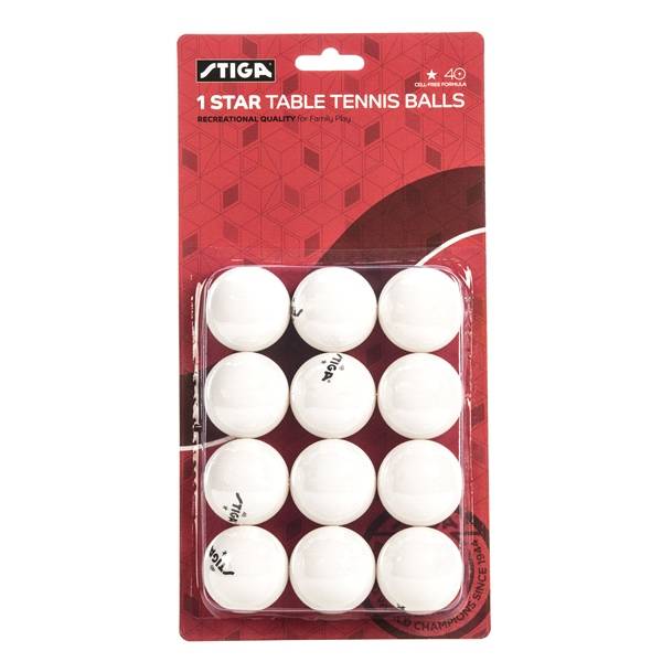 Stiga 1-star Table Tennis Balls (12-pack)