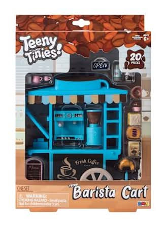 Teeny Tinies! Pretend Play Toy Set Barista Cart