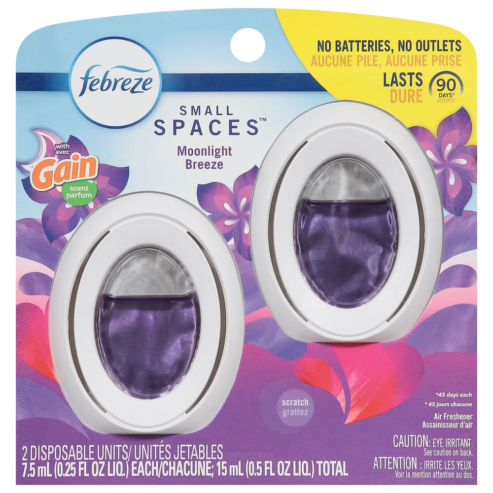 Febreze Aces Gain Air Freshener - Moonlight Breeze (0.5 oz, 2 ct)