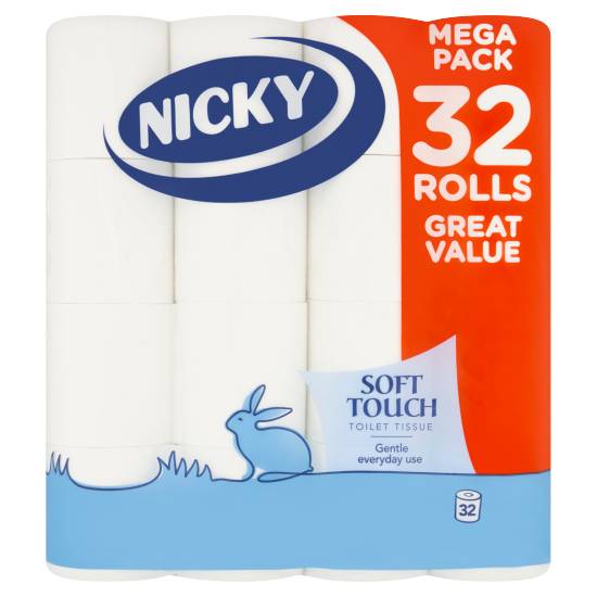 Nicky Soft Touch Toilet Tissue Rolls Mega pack