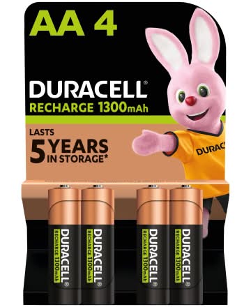 Duracell Rechargeable 1300mah Aa Batteries (14g)