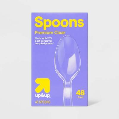 up&up Premium Clear Plastic Spoons (48 ct)