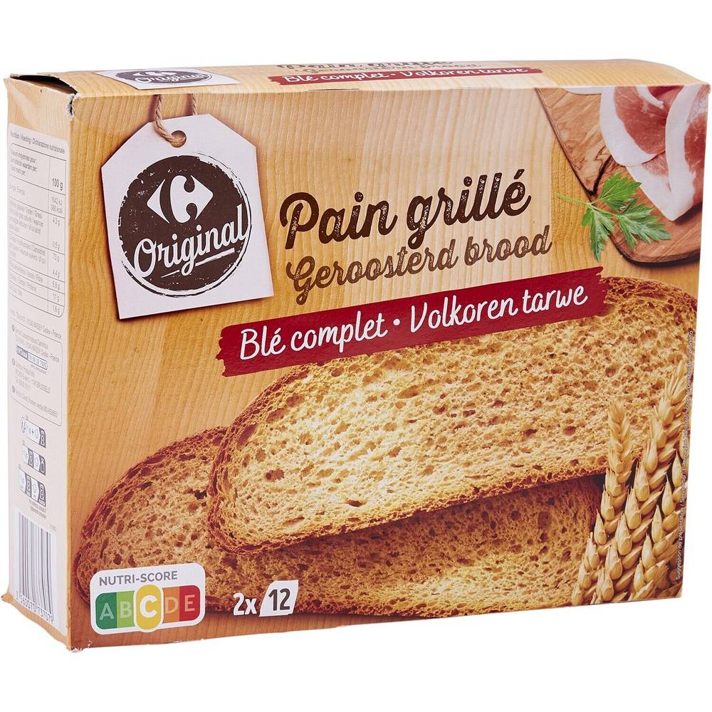 Carrefour Original - Pain grillé blé complet