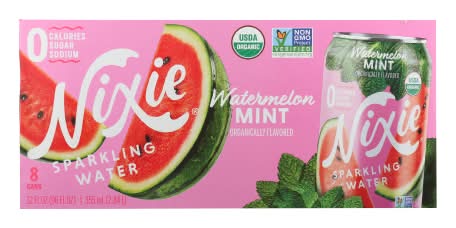 Nixie Sparkling Water, Watermelon Mint (8 x 12 fl oz)