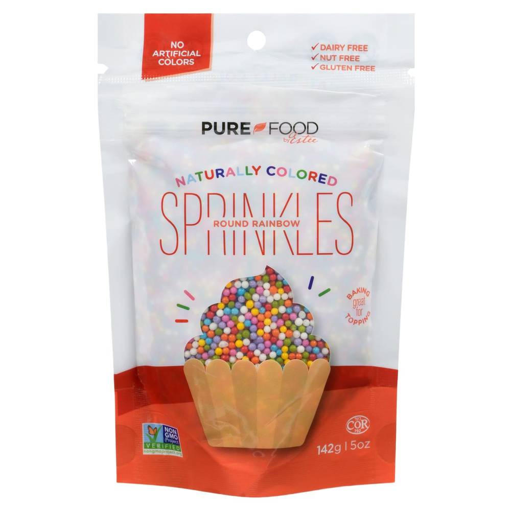 Pure Food by Estee Round Rainbow Sprinkles (142 g)