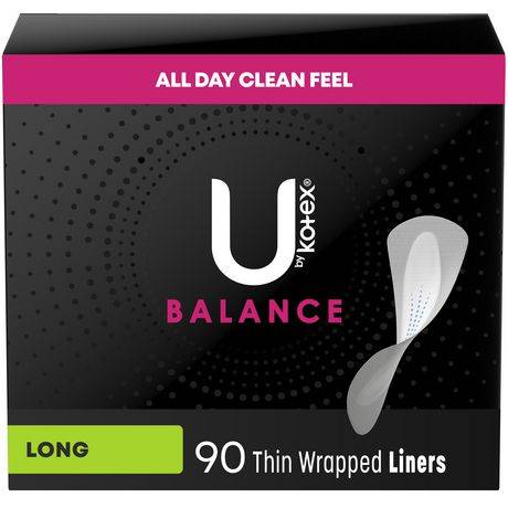 U by Kotex Barely There Long Everyday Liners (90 ct)