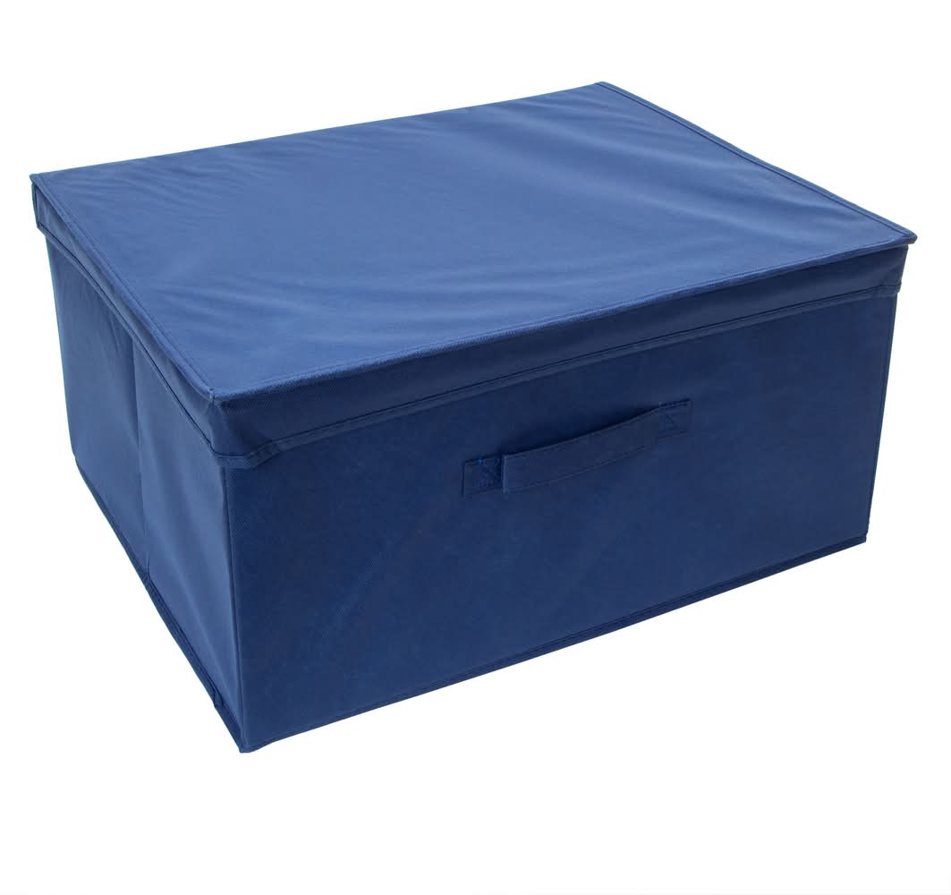 Collapsible Underbed Storage Box 20in x 16in Navy