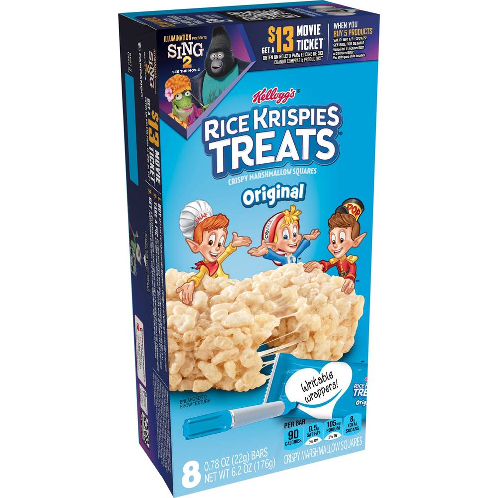 Rice Krispies Treats Marshmallow Snack Bars, 8 Ct