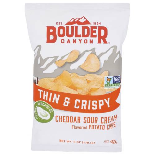 Boulder Canyon Thin & Crispy Cheddar Sour Cream Potato Chips