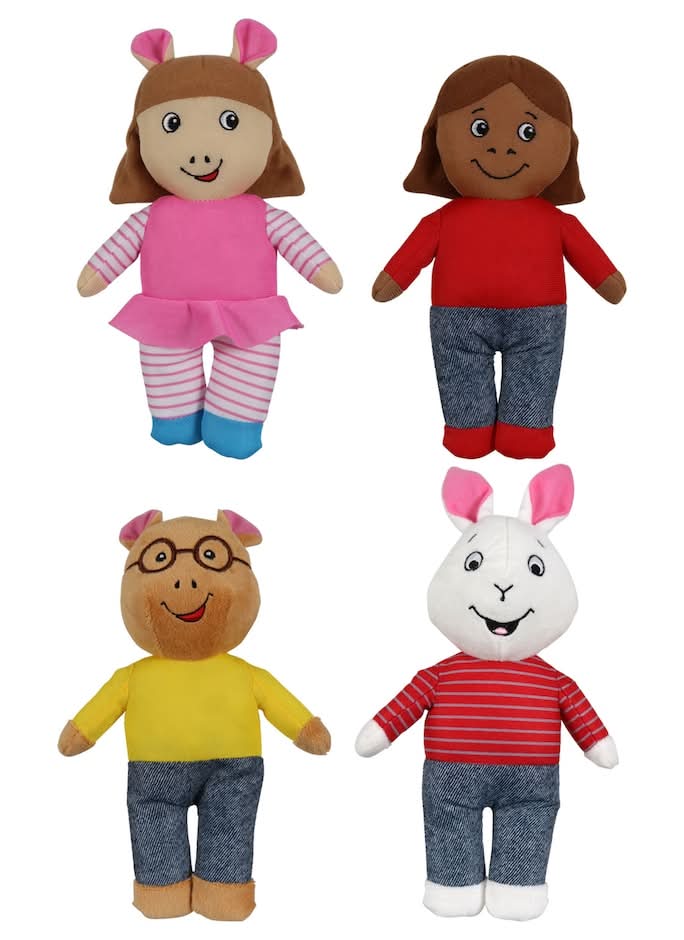 PBS Kids Arthur Character Plushies, 9 in, Assorted (4 pack)