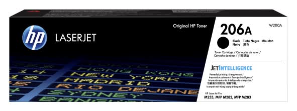 HP 206A Black Toner Cartridge, W2110A