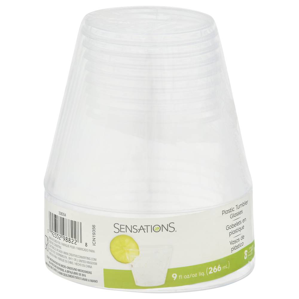 Sensations Plastic Tumbler Glasses (8 ct)