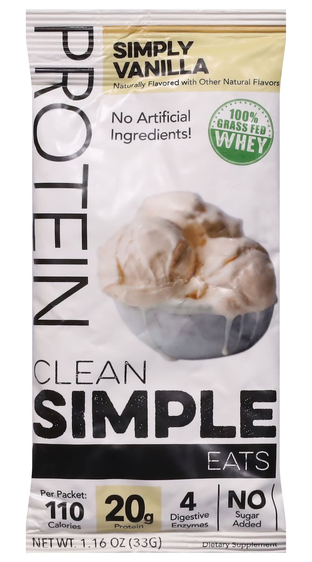 Clean Simple Eats Simply Whey Protein Powder, Vanilla (33 g)