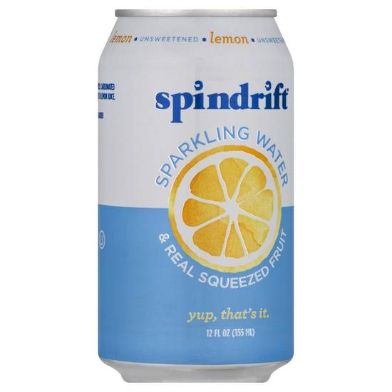 Spindrift Unsweetened Lemon Sparkling Water (12 fl oz)