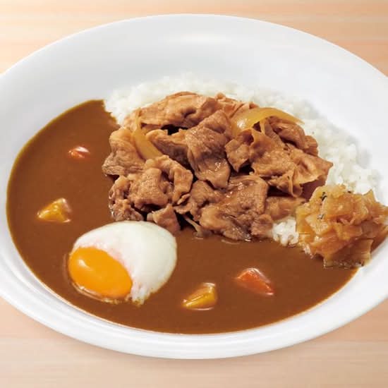 【チーズインハンバーグ付】おんたま牛カレー Pork Curry Rice w/ Beef & Soft-Boiled Egg