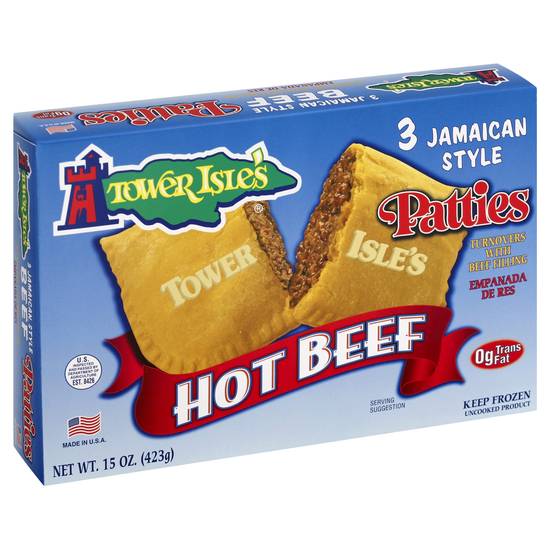 Tower Isle's Hot Beef Jamaican Style Patties