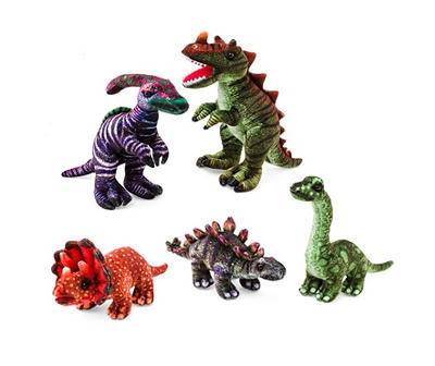 Colorful 5-Pc. Dinos Plush Toy Set
