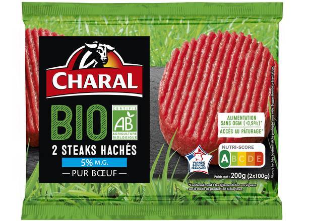 Charal 2 steaks hachés pur boeuf