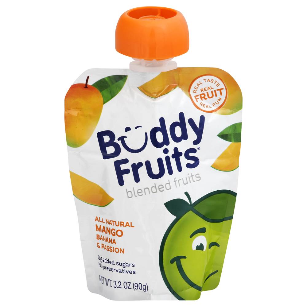 Buddy Fruits All Natural Mango Banana & Passion Blended Fruits (3.2 oz)