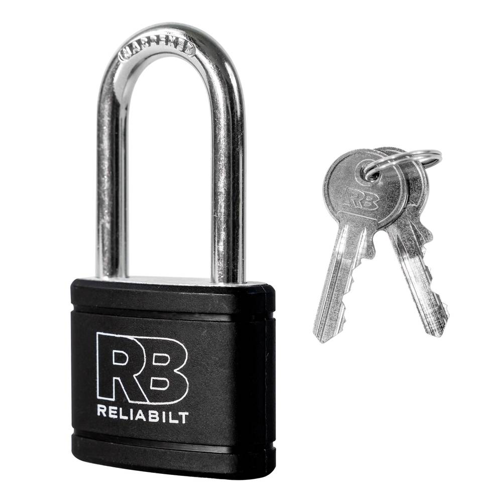 RELIABILT Keyed Padlock, 1-5/8-in Wide x 1-1/2-in Shackle Keyed Different | AH35056L