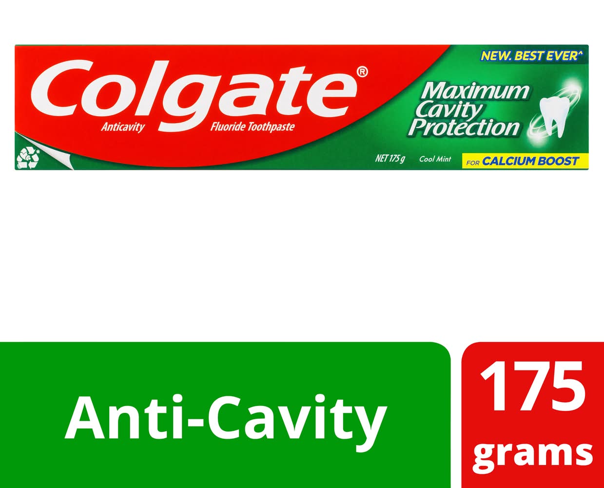 Colgate Maximum Cavity Protection Toothpaste, Cool Mint (175g)
