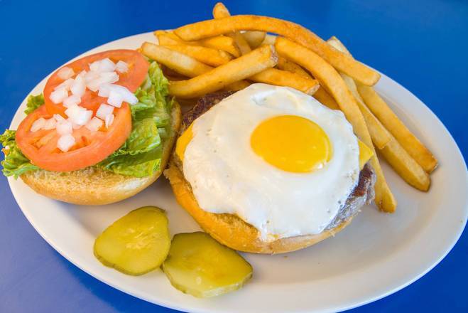 Order The One Eyed Cheeseburger food online from Bob And Edith'S Diner store, Alexandria on bringmethat.com