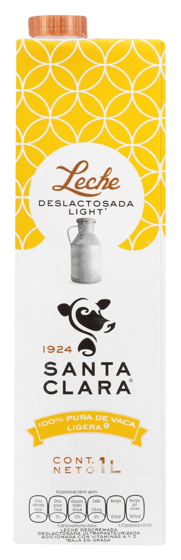 Santa Clara · Leche descremada deslactosada light (1 L)