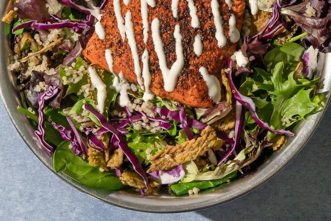 Blackened Sockeye Salmon Salad