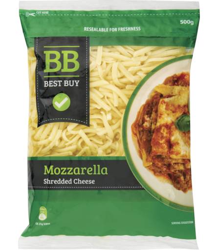 Best Buy Mozzarella Shredded Cheese (500g)