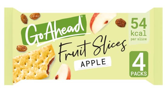 Go Ahead Apple Fruit Slices Crispy Snack Bars (4 pack)